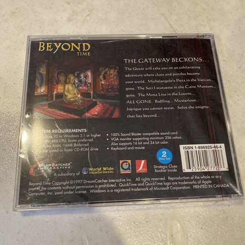 Dreamcatcher Interactive - Beyond Time (CDRom 1997) Brand New - Picture 2 of 2