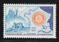 France 1955 MNH Mi 1035 Sc 741 YT 1009 Rotary International & Tractor **