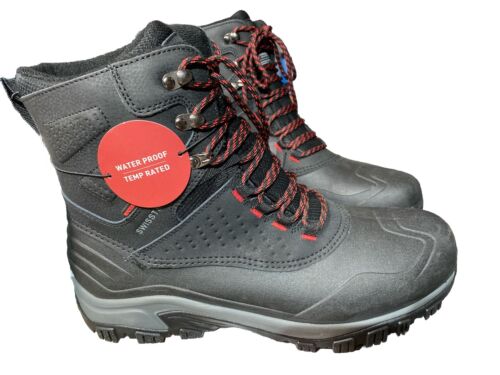 Swiss Tech Men’s Leather Shell 200G Waterproof Hiking/Winter Boots Sz 11,12,13 - Picture 3 of 5