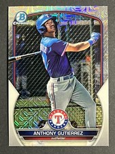 2023 Bowman Chrome BCP-166 Anthony Gutierrez Mojo Refractor Texas Rangers