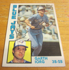 Garth Iorg Autographed Signed 1984 Topps #39 Trading Card MLB Toronto Blue Jays