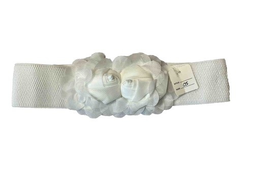 2986 Stretchy Belt Wide White Flower Women Dress Pearl Waistband Fancy Amazon.com: Wriidy Stretchy Belt Wide Flower Belt Women  main image 3