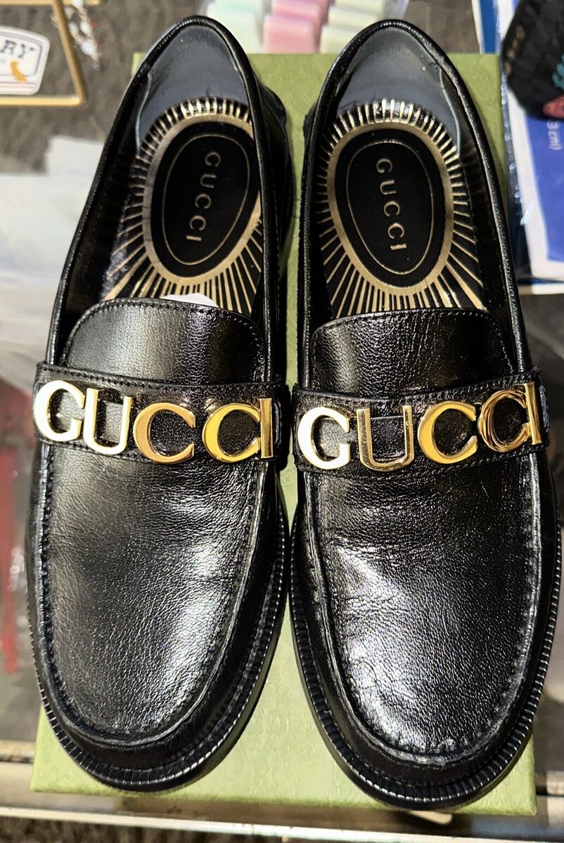 Gucci Women Black Cara Logo Loafers 37.5-7.5 Women | eBay Gucci Women Black Cara Logo Loafers 37.5-7.5 Women | eBay