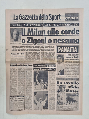 Gazzetta Dello Sport 23 Juillet 1978 – Moser, Follonica, Minter-Jacopucci – Original