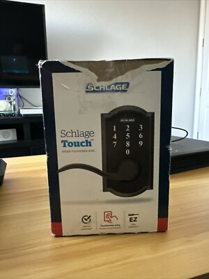 Schlage Touch Camelot Aged Bronze Electronic Touchscreen and Handleset Bundle
