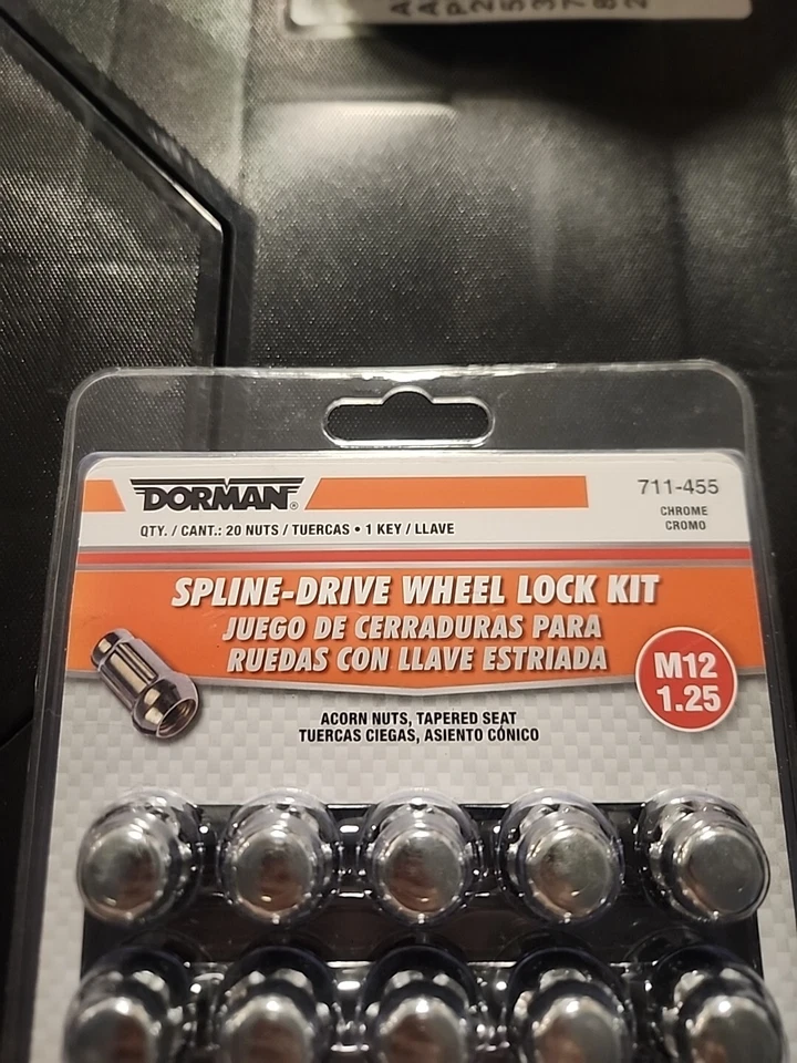 Kit de bloqueo de rueda Dorman 711-455 paquete de 20 ~ tuercas de bellota M12 1,25 Foto 2 de 4