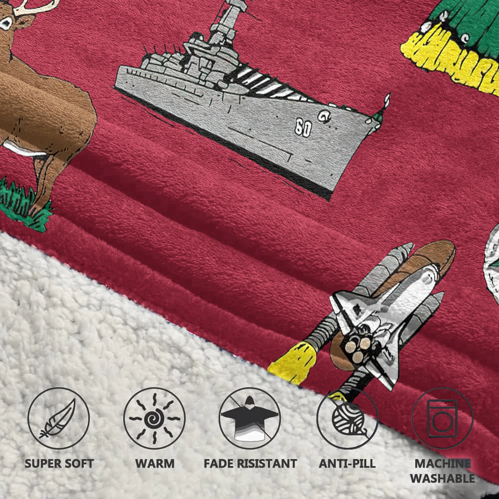 Albm USA Oversized Blanket Hoodie One Size