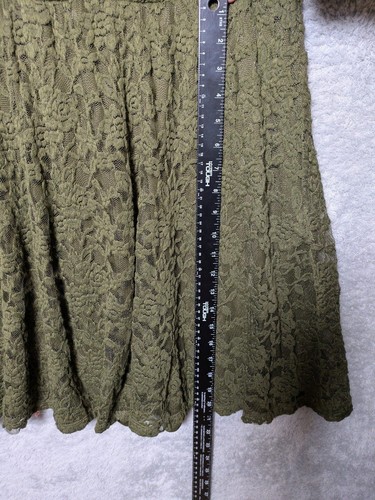 Grünes Spitzenkleid XL Fee Grunge Boho Whimsigoth böse Hexe Elphaba Skater - Bild 6 von 11