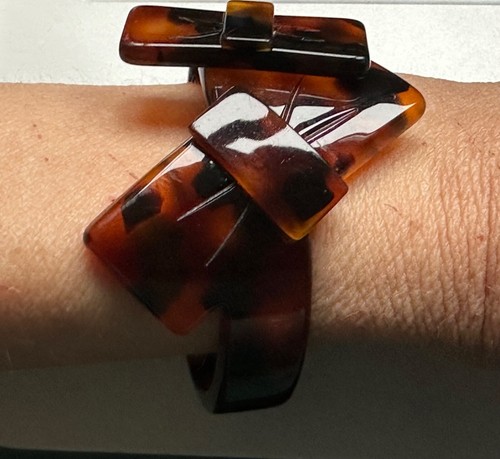 Gorgeous Modernist Marc Jacobs US Designer Bracelet - Brown lucite - 6.75" - Picture 2 of 8