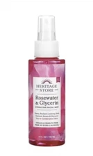 HERITAGE STORE Rosewater & Glycerin Hydrating Facial Mist 4 oz 120ml ~ New!! 💖