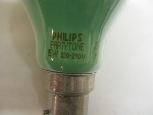 10x Philips PARTYLIGHT 15W B22 BC Bayonet Cap GREEN 240V Light Bulb Lamp Job Lot - Picture 2 of 3