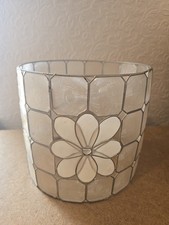 Vintage Capiz Shell Shade With Flower