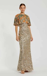 ebay gold sequin dress gown XS/S