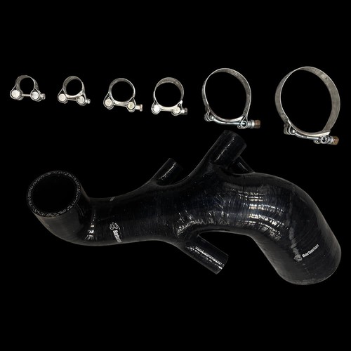 Audi TT, S3 or Seat Cupra R Black Silicone Turbo Intake Hose w Clamps - Picture 6 of 8