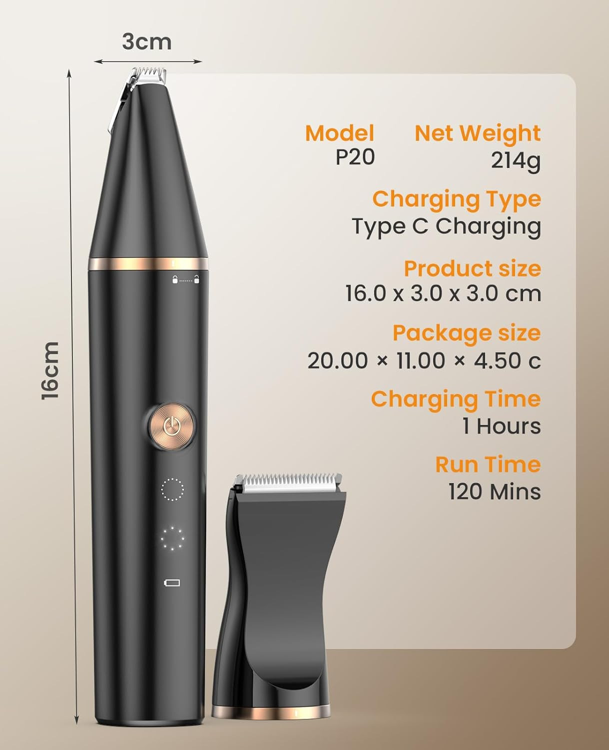 2 Speed Cat Clippers with Double Blades, Rechargeable Cordless Small Cat Paw Tri