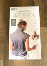 Pure Enrichment PureRelief XL Extra-Long Back Neck Heating Pad Gray Micromink