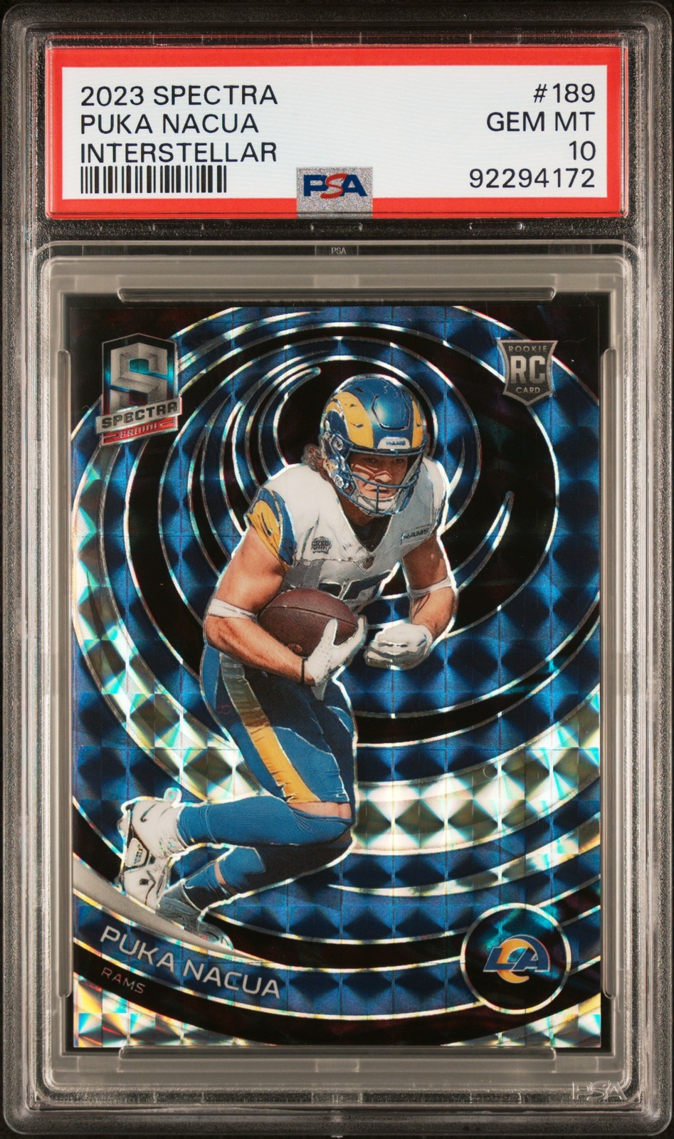 2023 PANINI SPECTRA INTERSTELLAR #189 PUKA NACUA 41/60 PSA 10