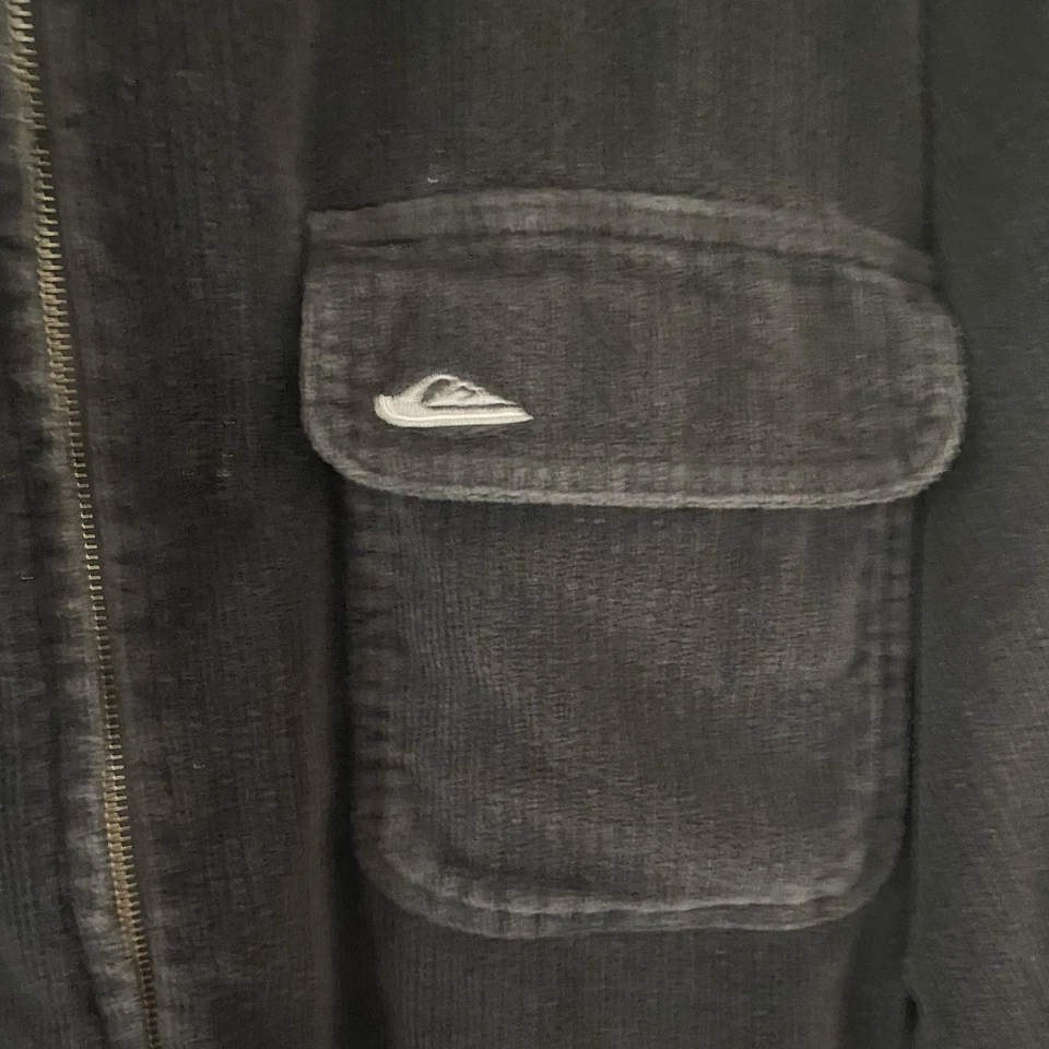 Chaqueta Quicksilver De Colección Pana Cuello Cremallera Y2K Años 90 Surf Patín Para Hombre Camisa M Foto 2 de 4