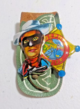 VINTAGE 1950s LONE RANGER TIN PIN DEPUTY PINBACK BADGE TEXAS SHERIFF RARE