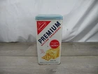 Vintage Nabisco Premium Saltine Crackers Tin Can Box Advertising Display