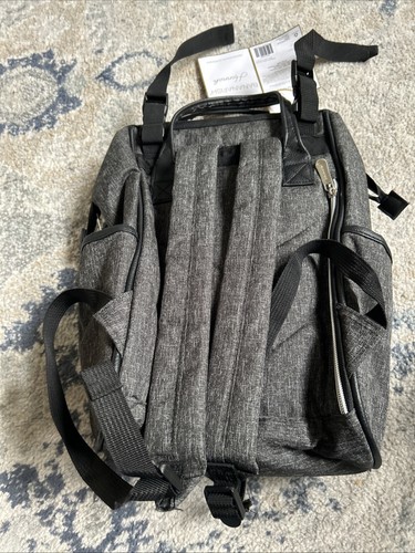 Bananafish Midi Back Pack Diaper Bag Dark Grey Insulated Stroller Attachment - Picture 3 of 3