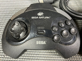(2) Sega Saturn Model 1 Controller Game Pad MK-80100 OEM Black Tested