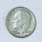1964 D Roosevelt Dime 90% Silver 10C Circulated Coin #6022
