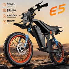 Electric Dirt Bike for Teens Adult 1500W 48V20AH Ebike with LCD Display NFC US