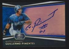 2012 Bowman Platinum - Autographed Prospects - Blue - Guillermo Pimentel #AP-GP