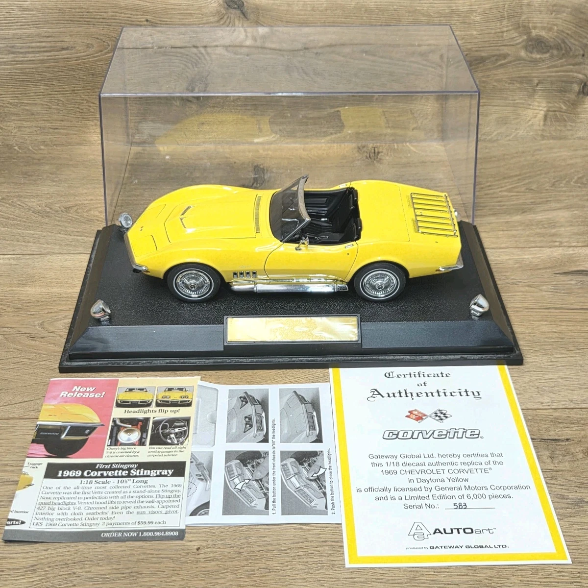 ZF201 AUTOART 50th Anniversary Collection Siège baquet Corvette EDL 11,5 cm ht