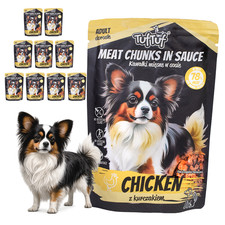 TufTuf Hundefutter Nassfutter Zarte St&uuml;cke Gefl&uuml;gel Beutel 10x100g Multipack