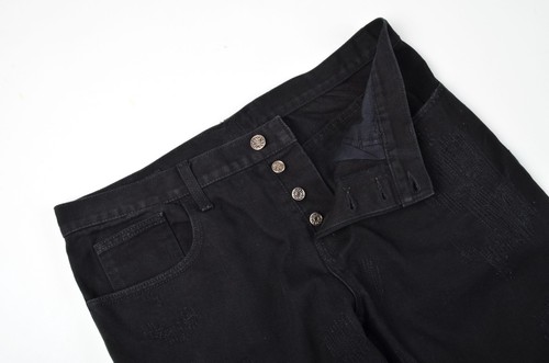 Men’s Gucci Jeans Black Factory Distressed Denim Skinny - Size IT 50 / 32x32 - Picture 8 of 16