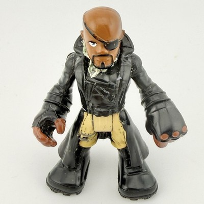Marvel Super Hero Adventures Nick Fury 2.5 Action Figure Hasbro Avengers Black