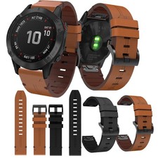 20/22/26mm Leather Watchband Strap Quick Wristband For Garmin Fenix 7X 7 6X 6 E