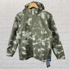 Columbia Rain Jacket Omni-Tech Waterproof Green Full Zip Boys Large 14-16