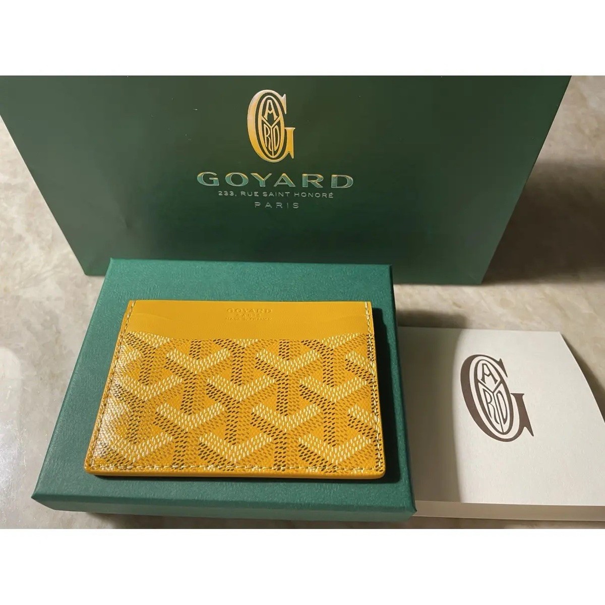 Goyard Yellow Saint-Sulpice Card Holder -Brand New 100