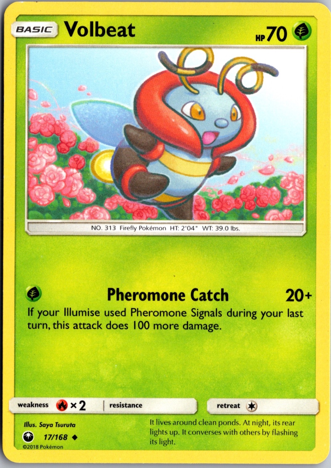 Volbeat 17/168 Uncommon Celestial Storm Lightly Played Pokemon Card TCG Single