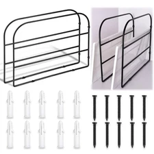 2 Pack Base Cabinet Tray Dividers 12x9 Inches Black Metal Sheet Rack Organize...
