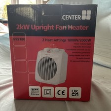 Center 2KW Upright Fan Heater White, Model FH-16T new and unused