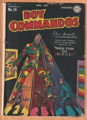 DC BOY COMMANDOS No. 18 (1946) Crazy-Quilt Appearance!