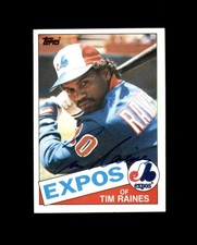 Tim Raines Signed 1985 Topps Montreal Expos Autograph