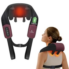 Shiatsu Neck Massager with Heat - Upgarded Kneading Massage for Muscle Relaxa...