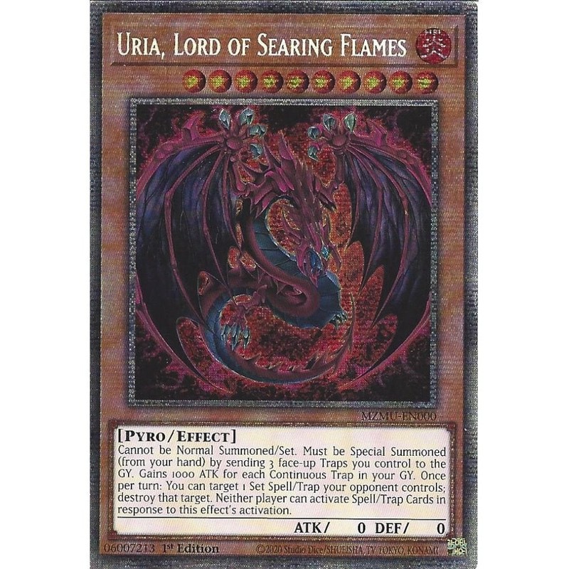 MZMU-EN000 Uria, Lord of Searing Flames : Starlight Rare : 1st Edition : YuGiOh