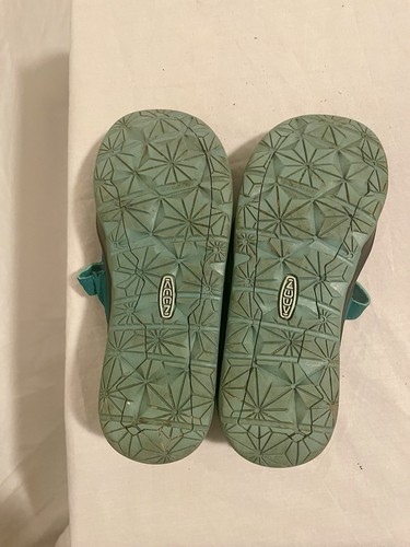 KEEN Moxie Girls Flat Mary Jane Shoes Teal Mesh/Leather, Size 2 - Picture 5 of 7