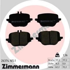 ZIMMERMANN Bremsbelagsatz Scheibenbremse 26374.165.1 für MERCEDES KLASSE W214