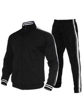 Mens Athletic 2 Piece Tracksuit Sets Casual Jogging Suits Full Zip Sports Set...