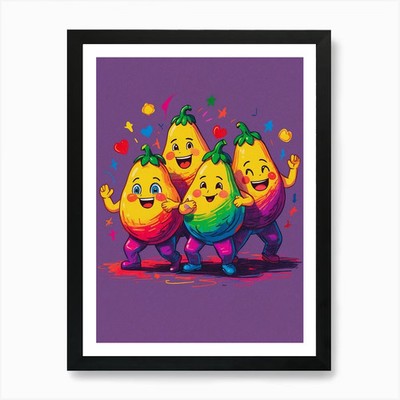 Reife Früchte Kunstdruck gerahmt Wandbild Poster Leinwanddruck Bild