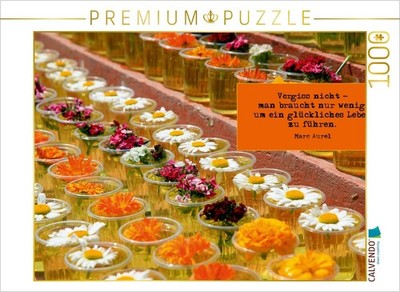 CALVENDO Puzzle Kleine Blumenvasen in Nepal, Kathmandu 1000 Teile Puzzle quer |