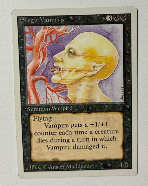 Magic the Gathering Revised Edition (3rd Edition, 1994) Sengir Vampire card