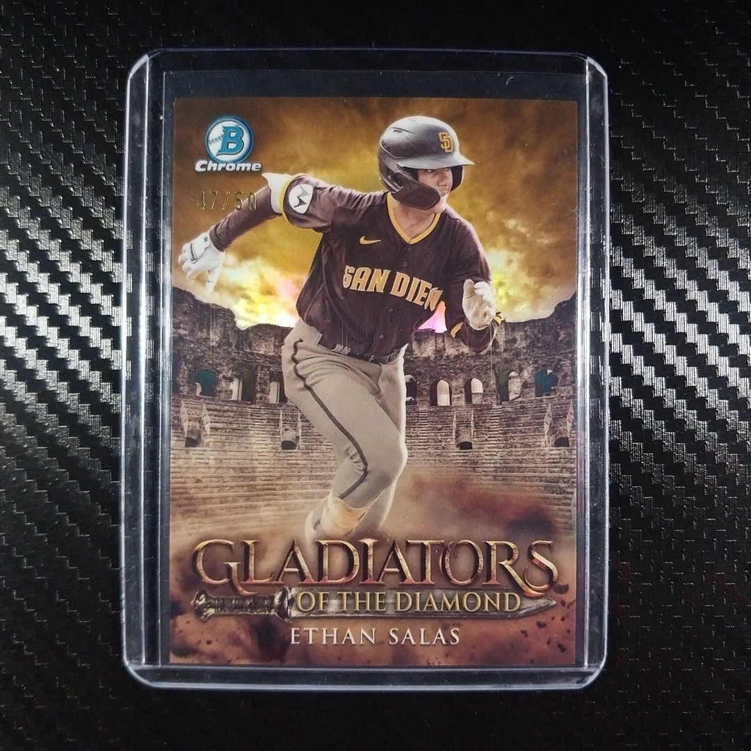2024 Bowman Gladiators of the Diamond Ethan Salas #GOTD-8 Gold Refractor /50
